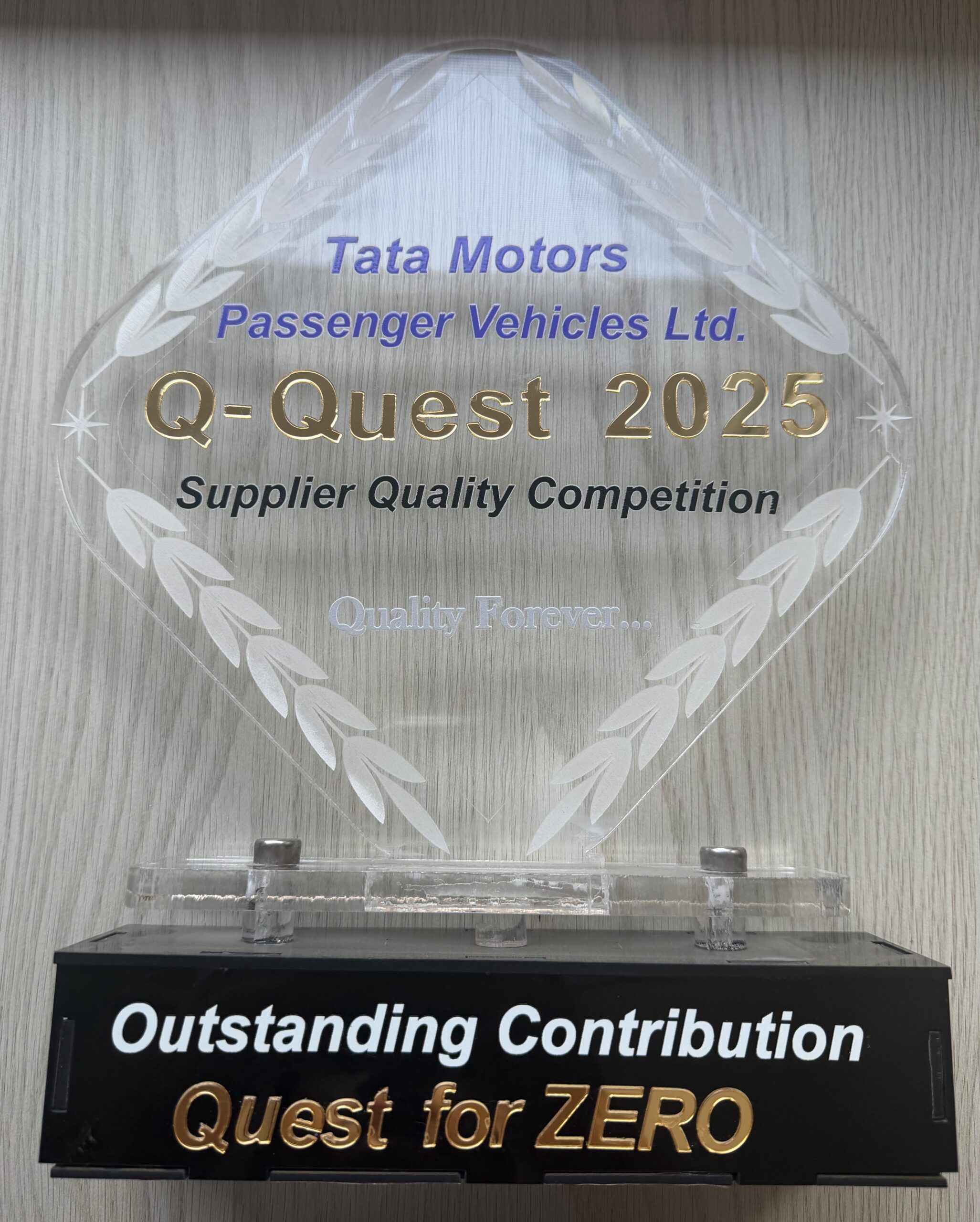 2025 TATA Motors Q-Quest Award for Supplier Quality